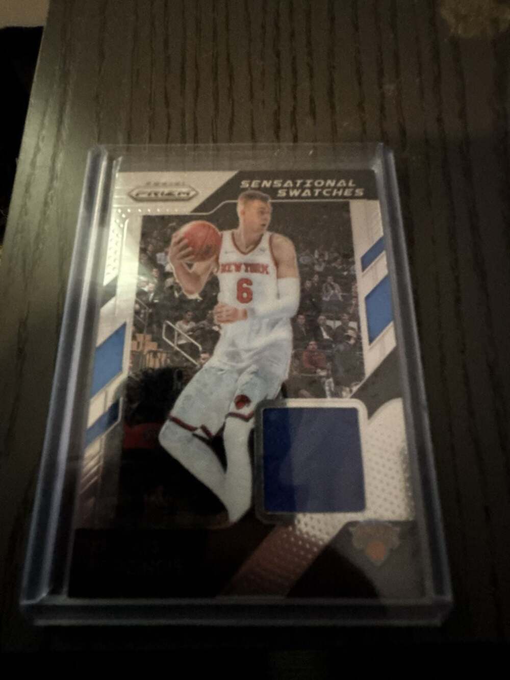2015-16 Panini Prizm Kristaps Porzingis Sensational Swatches Jersey Relic Card
